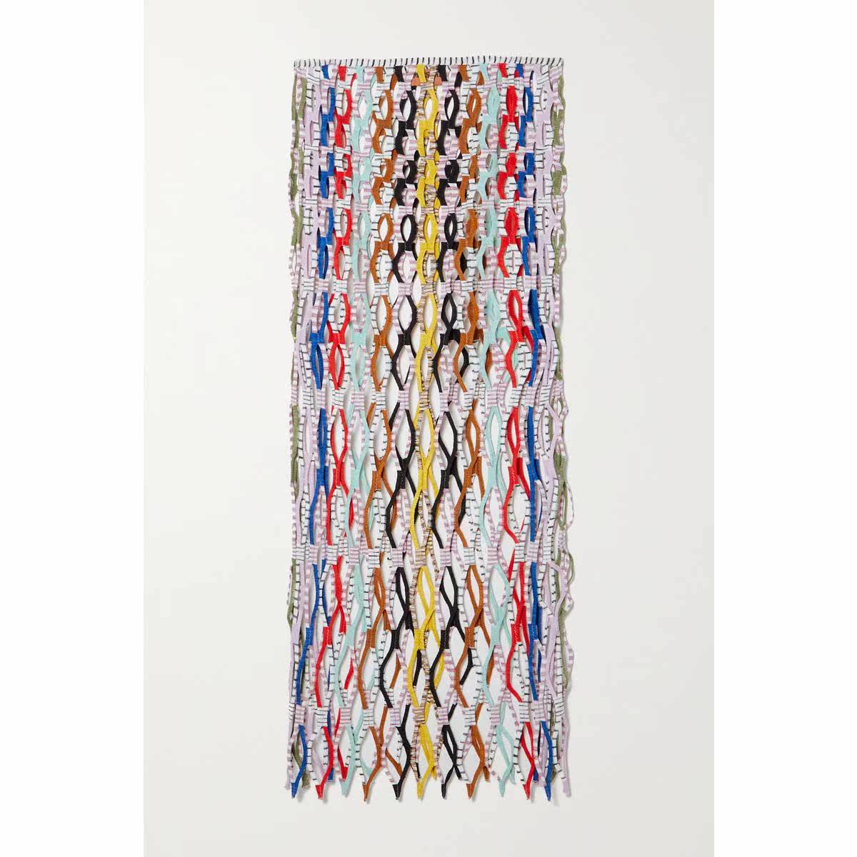 Missoni Missoni Mare Dig Cut Striped Crochet Mini Ocean Dress 2022 New Spring Summer Lady