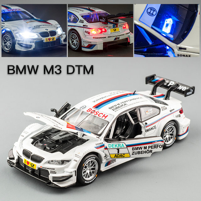 BMW M3 sport car alloy car model 1:32 track racing children's boy pull back simulation model toy car