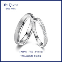 Man Kun couple diamond ring white 18K gold wedding ring to ring counter custom diamond ring Lucky Star