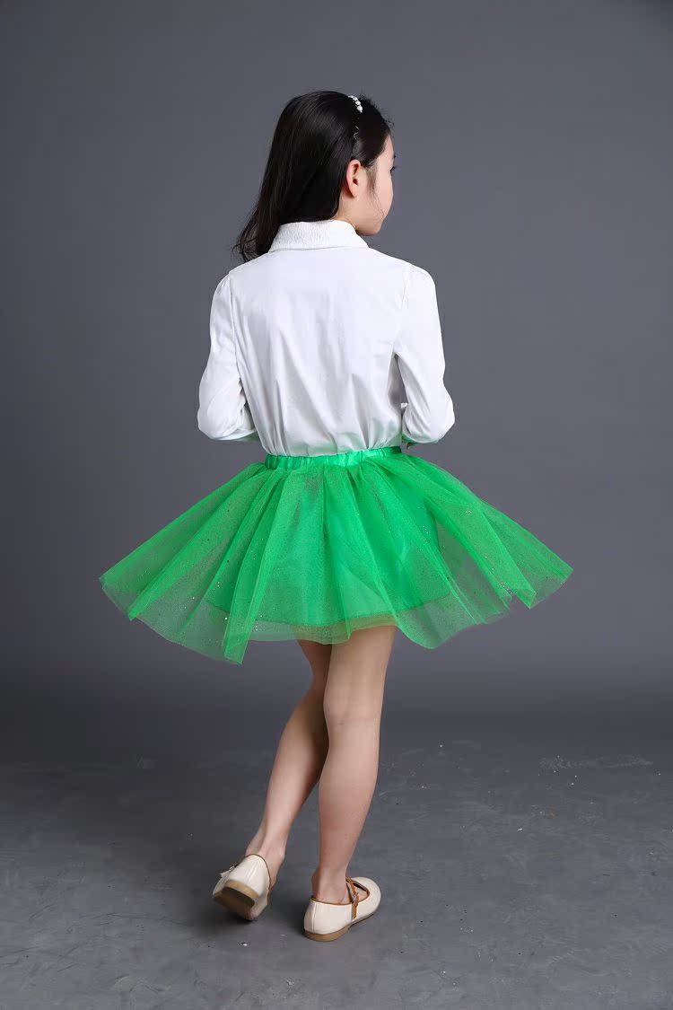 Quần áo trẻ em cô gái công chúa váy pettiskirt hiển thị quần áo khiêu vũ váy ngắn váy lưới trẻ em pha lê áo kiểu cho be gái