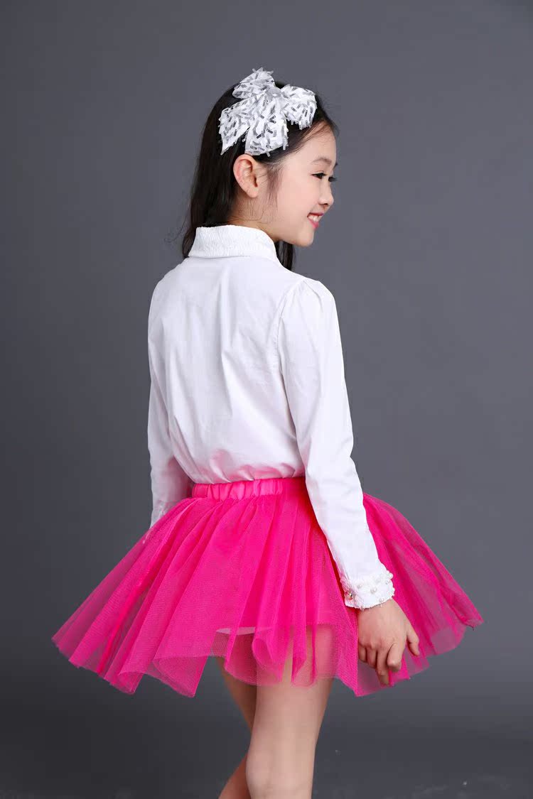 Quần áo trẻ em cô gái công chúa váy pettiskirt hiển thị quần áo khiêu vũ váy ngắn váy lưới trẻ em pha lê áo kiểu cho be gái