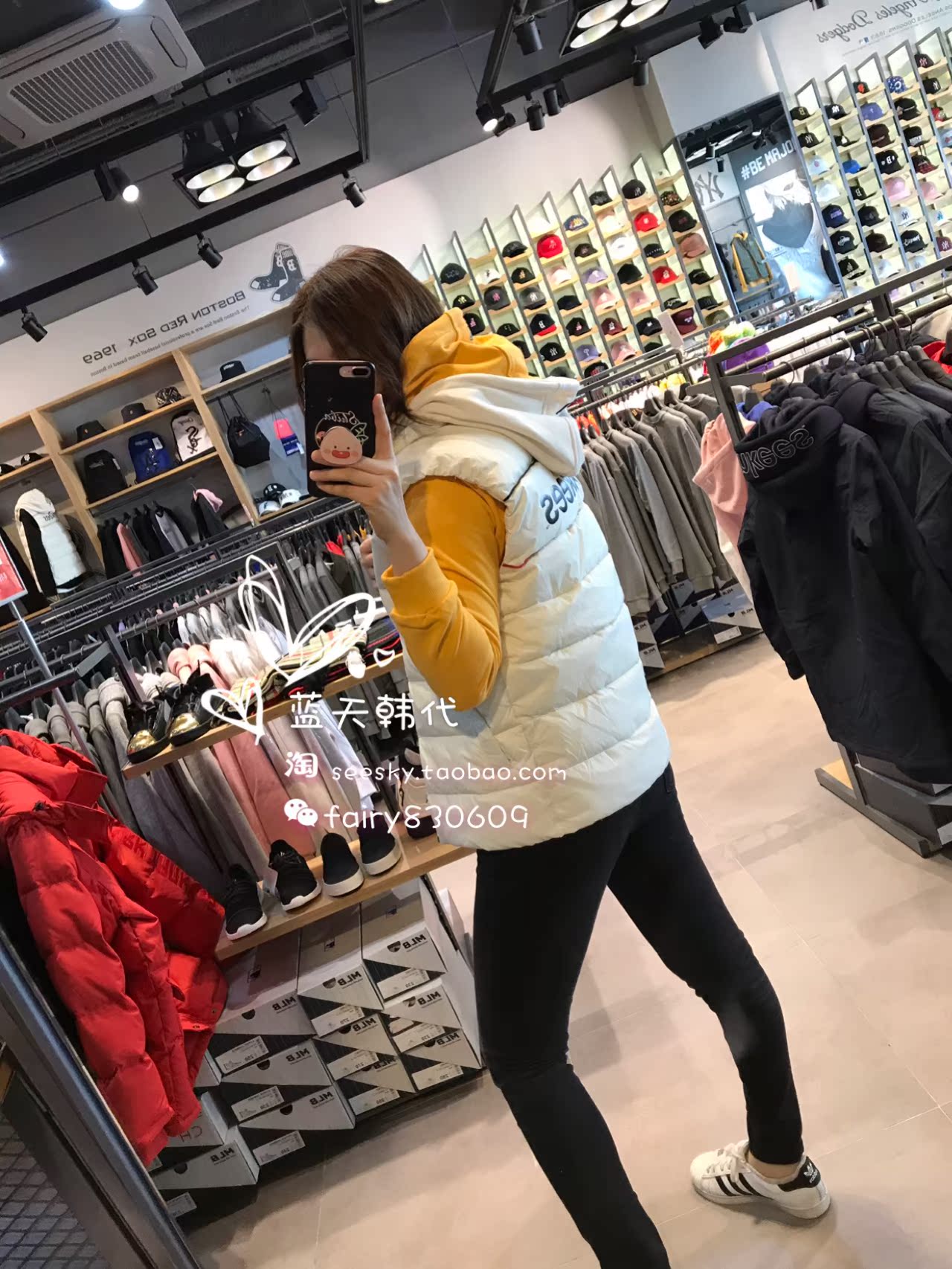 MLB Hàn Quốc mua VTS1811 cotton mỏng giải trí có thể tháo rời áo vest thể thao nam nữ có cùng NY - Áo thể thao áo khoác lining nữ