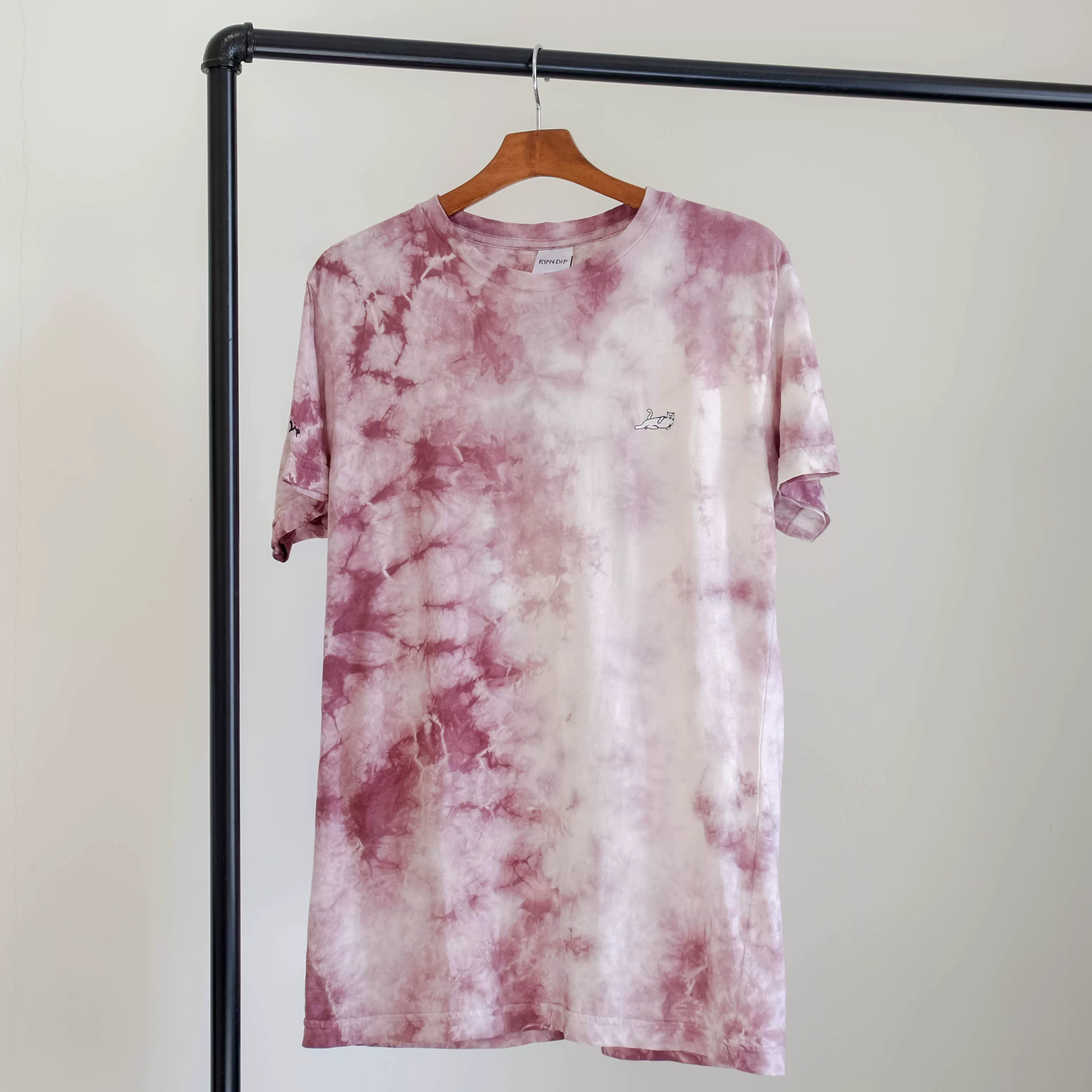 Американский уличный модный бренд Ripndip Средний палец котMean Cat круглый вырез, футболка с коротким рукавом, хип-хоп, готов к отправке с бесплатной доставкой