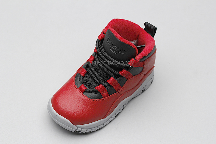 哄哄 Giày dép trẻ em Air Jordan 10 AJ10 giày trẻ em màu đỏ lớn 310807-310808-601 - Giày dép trẻ em / Giầy trẻ giày bitis trẻ em