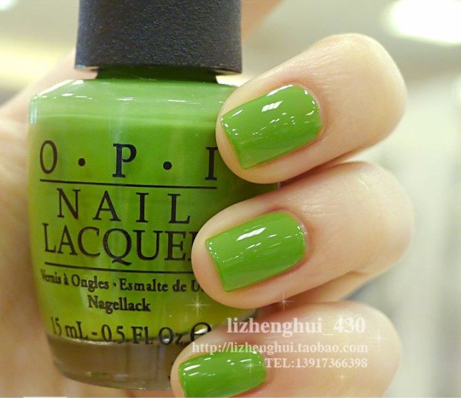 American OPI Nail polish Candy color Kiwi Wizard of Oz B69 Super white