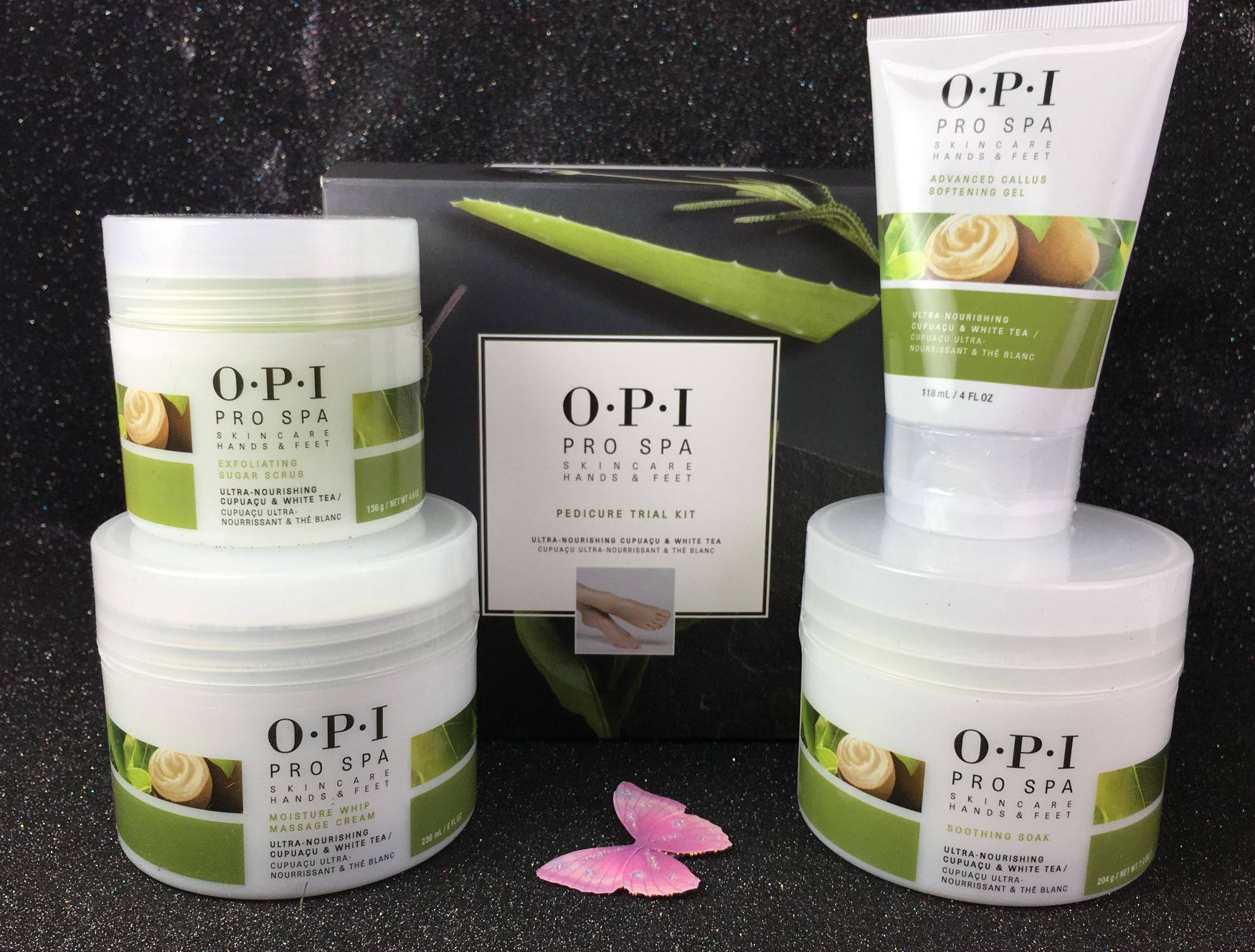 USA OPI white tea foot care set asz03 frosted paste bath salt massage cream Nourishing cream four pieces