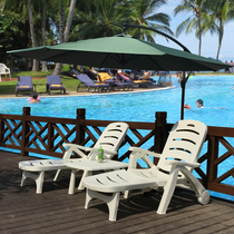 Courtyard hotel bath plastic beach chair swimming pool reclining chair outdoor reclining chair reclining bed dual use