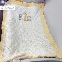 (Triangel) Knitted cotton newborn baby quilt Baby kindergarten quilt Spring and autumn and winter machine washable quilt