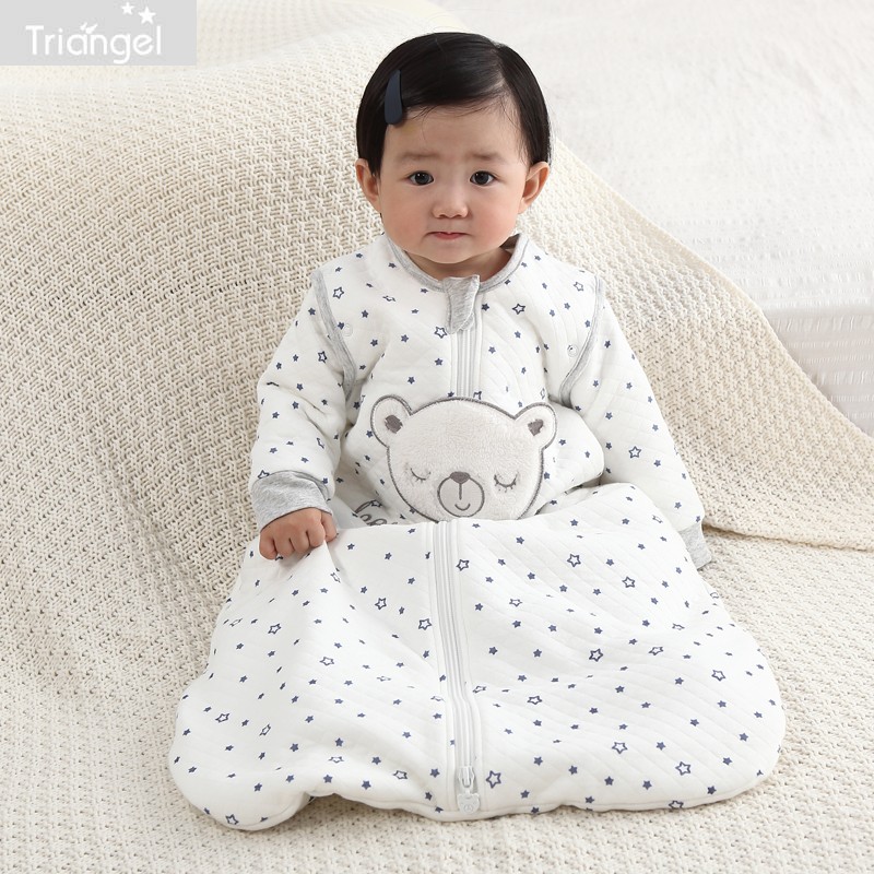 (Removable Sleeve) Baby One-Piece Sleeping Bag Autumn and Winter Newborn Baby Middle-aged Child German Foreign Trade Tail Order Change