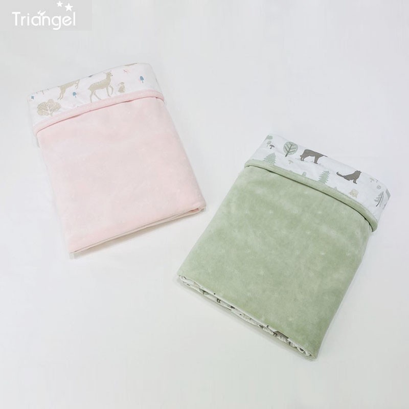 (German order)Cotton double-layer children's blanket Baby blanket Baby nap blanket Bed thin spring and autumn and winter