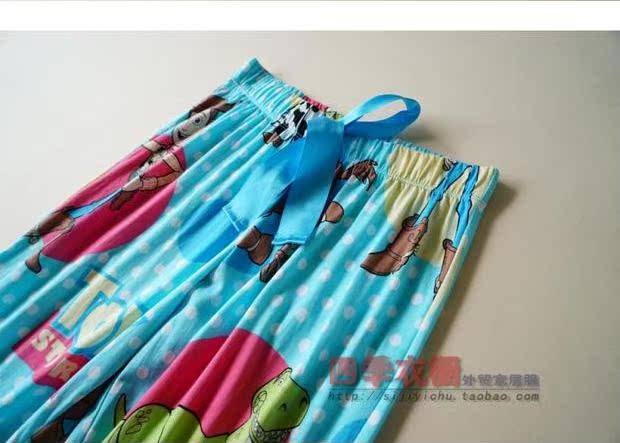 Mùa hè mới hoạt hình cotton kích thước lớn dây rút giải trí nhà chín điểm quần ngủ phần mỏng lỏng và thoải mái quần bông nam thu đông