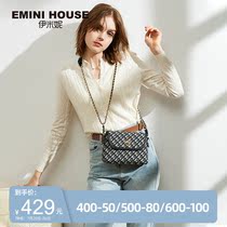 Imini bag 2020 new fashion designer joint old flower retro pop messenger double chain small square womens bag