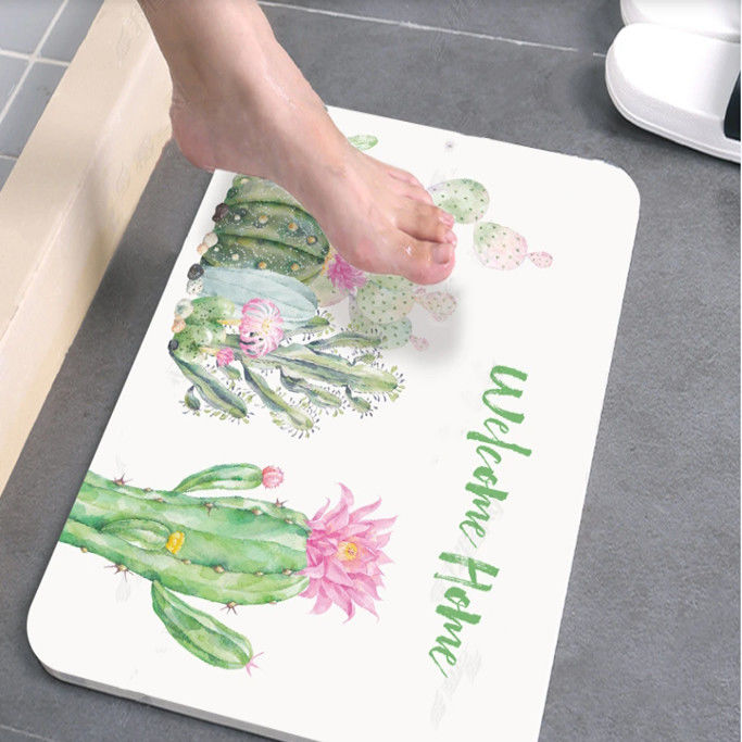 Antnai Kieselguhr Products Silicon Algae Clay Feet Ground Mat Bathroom Door Makeup Room Suction easy to clean anti-slip and mildew resistant footbed