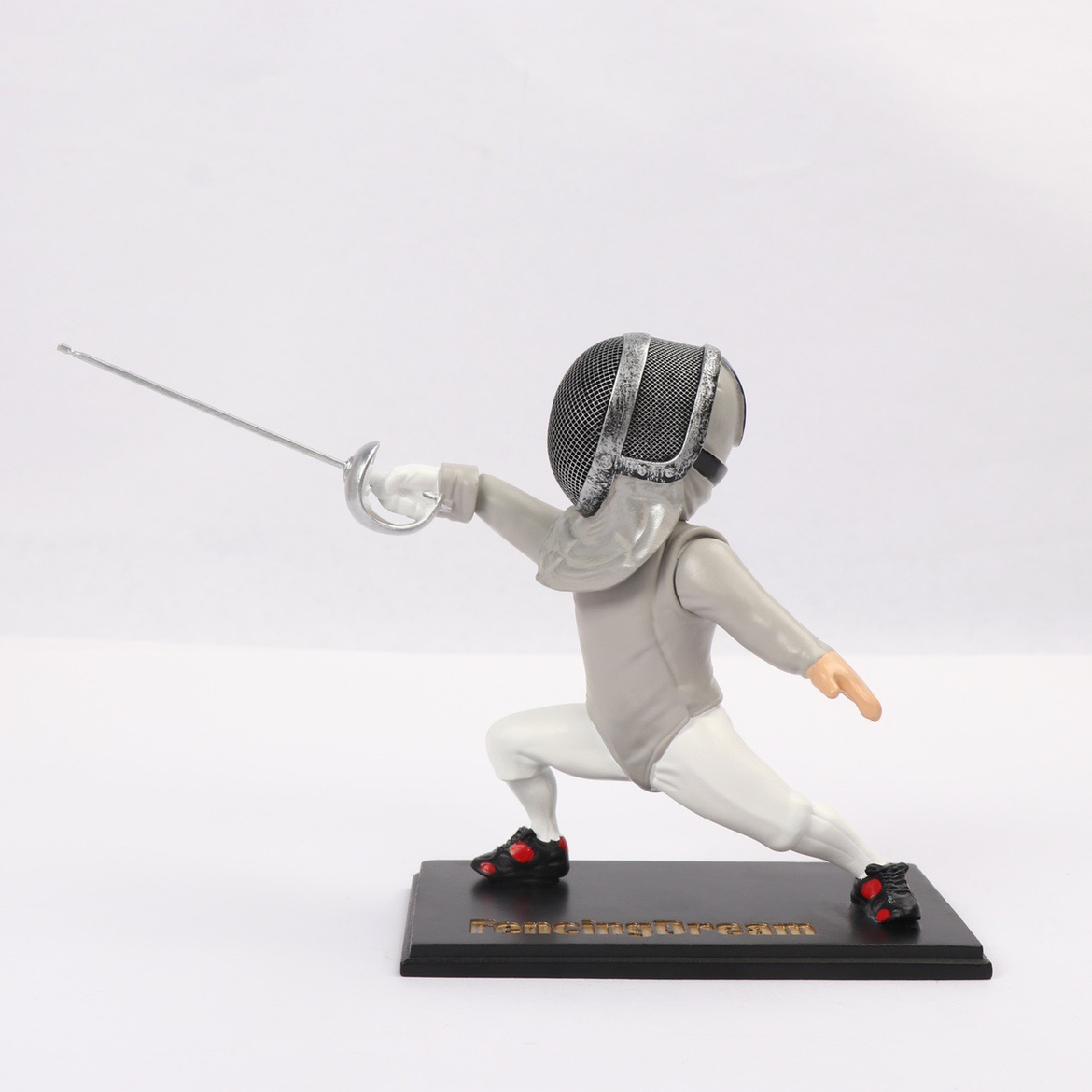 Budding Sports Fencing Doll Fencing Hand fencing Handheld Ornament Swing (customizable) Fencing bow steps-Taobao