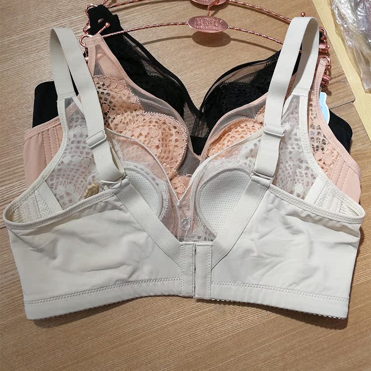 Kang Shumei bra không có vòng thép Thin B cup lưới thoáng khí pha lê gợi cảm áo ngực điều chỉnh đồ lót 8007 - Áo ngực không dây đồ lót phụ nữ