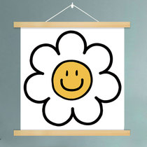 Smiley Face Sunflower background Bins hanging cloth Wall cloth Tapestry Bed headroom Jane about hanging Cloth Art Bedroom Dorm Room