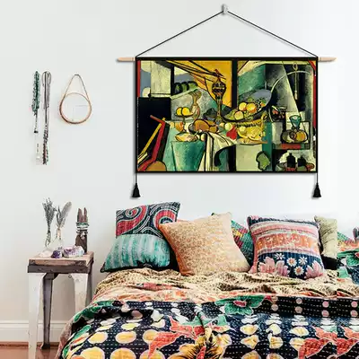 Matisse art hanging painting fabric decorative hanging cloth background cloth bohemian Wall cloth tapestry decorative painting living room