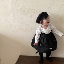 Spring Autumn Season New Foreign Air Age Suit Baby Clothing Heben Windward Dress Fluffy Dress Fluffy Skirt Long Sleeve Turnover Pure