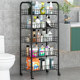 Kitchen rack floor-standing multi-layer movable trolley storage rack vegetable basket home dormitory storage rack