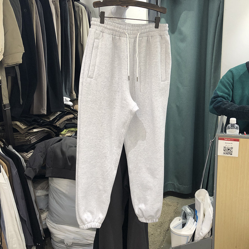 ANAN SOUTH KOREA LIVE PARAGRAPH EAST GATE MEN'S CLOTHING THICKENED CASHEW BUNCHES FOOT LOOSE COMFORT THICKENED CASUAL LONG PANTS