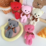 Мультяшная милая кукла, маленькая подвеска с бантиком, плюшевый аксессуар, с медвежатами, букет