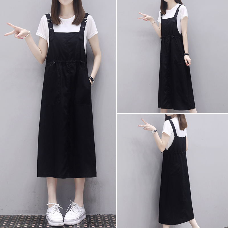Fashionable Suspender Skirt Set for Women 2026 Summer New Korean Style Casual Waist-Cinching Age-Reducing Dress Two-Piece Skirt Set Trendy