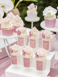 Pink Dessert Table Decoration Cake Accessories for Girls' Princess First Birthday Wedding Baking Inserts
