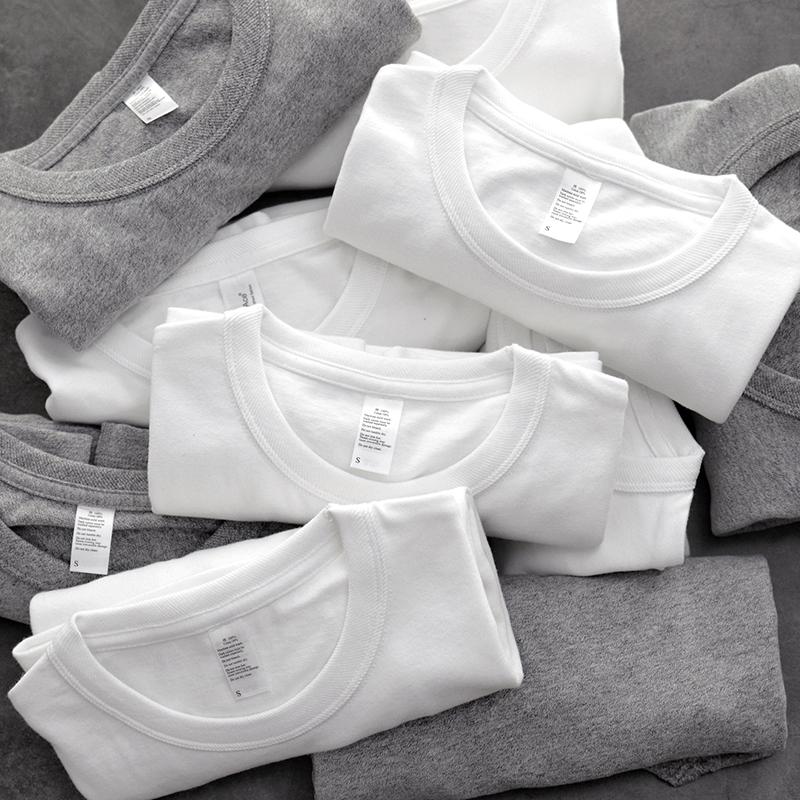 300G American Vintage Blockbuster T-Shirt Men Cotton Carbon Brushed Ami Ka Rattle Legg shirt White Body Shirt Short Sleeves