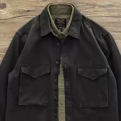 Do old wash cotton shirt men M65 big pocket military version retro large size loose casual work clothes shirt men long sleeve