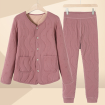 Middle-aged and elderly Spring and autumn clothes female grandma lingerie suit moms home clothes pyjamas pyjamas pants for elderly small cotton clothes slim fit