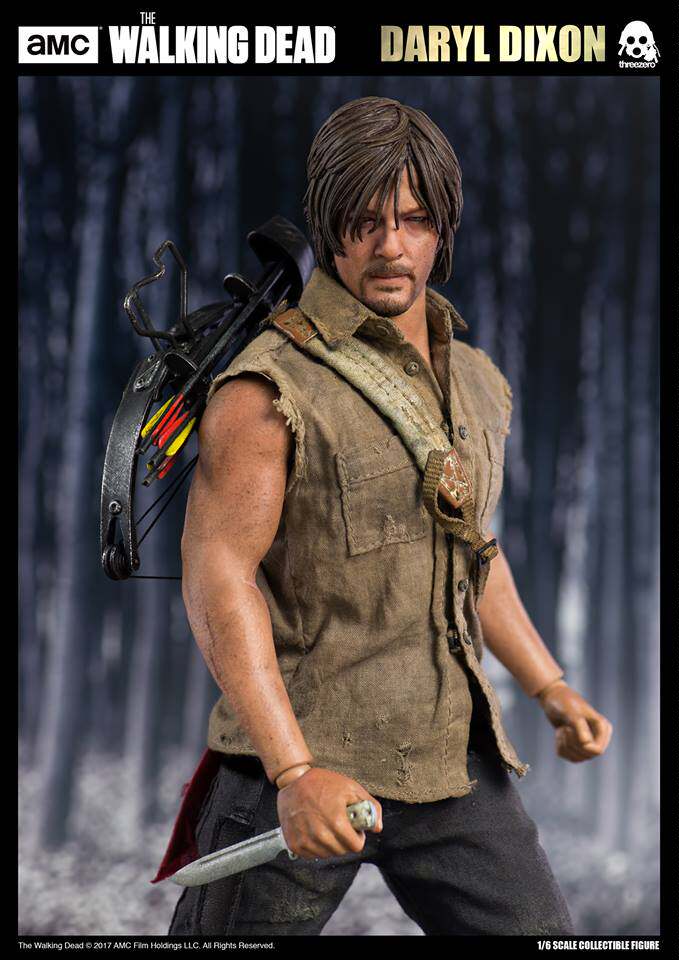 ThreeZero 3A The Walking Dead Daryl Action Figures Collectible 12