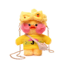 Cute small bag women 2019 New funny hyaluronic acid duck hair bag ins Net red with chain shoulder bag