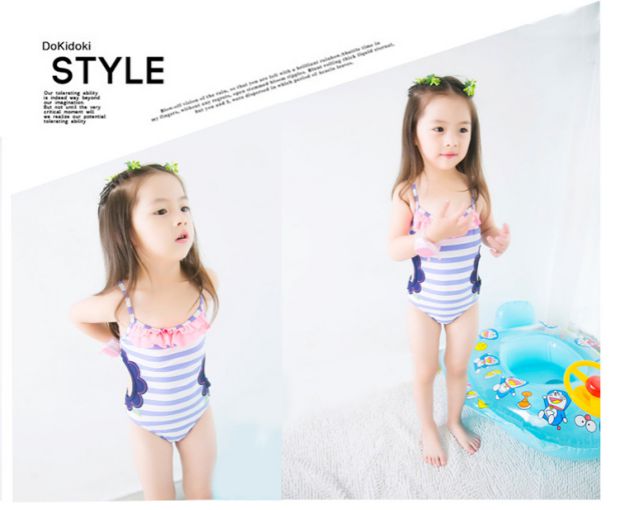 Đồ bơi trẻ em cho bé gái xinh xắn dính liền với công chúa nhỏ dễ thương đồ bơi nàng tiên cá cho bé