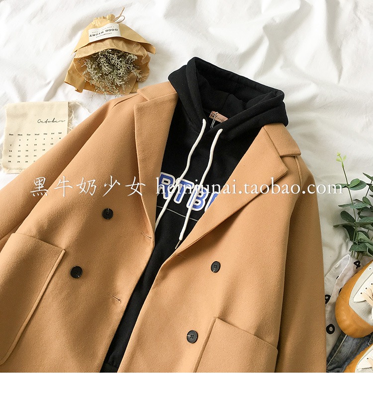 Bộ đồ hai dây màu đỏ nữ thần mùa thu đông 2018 phiên bản mới của Hàn Quốc cộng với áo len dày nhung + áo len lông thủy triều áo blazer nữ