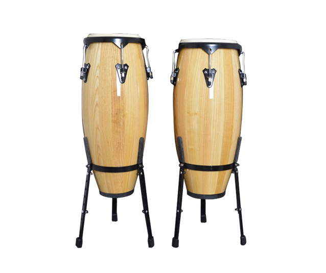 Solid wood Condydrum Two sets in diameter 10 inches 11 inches 11 inches of Candrum Handmade drums with a shelf Latin drum