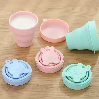 Japan FaSoLa Folding cup Portable telescopic travel water cup Food grade silicone covered compression cup Mouthwash cup