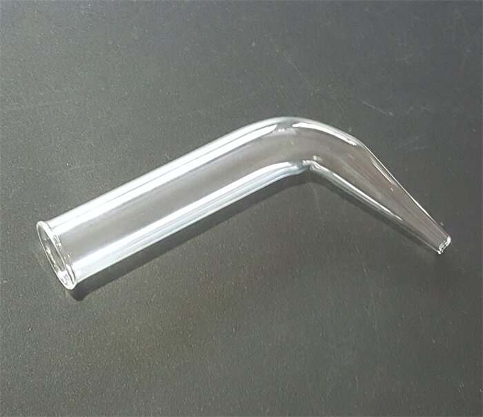 牛角管 尾接管 蒸馏装置弯形18*150mm 加厚料 可定制 教学仪器