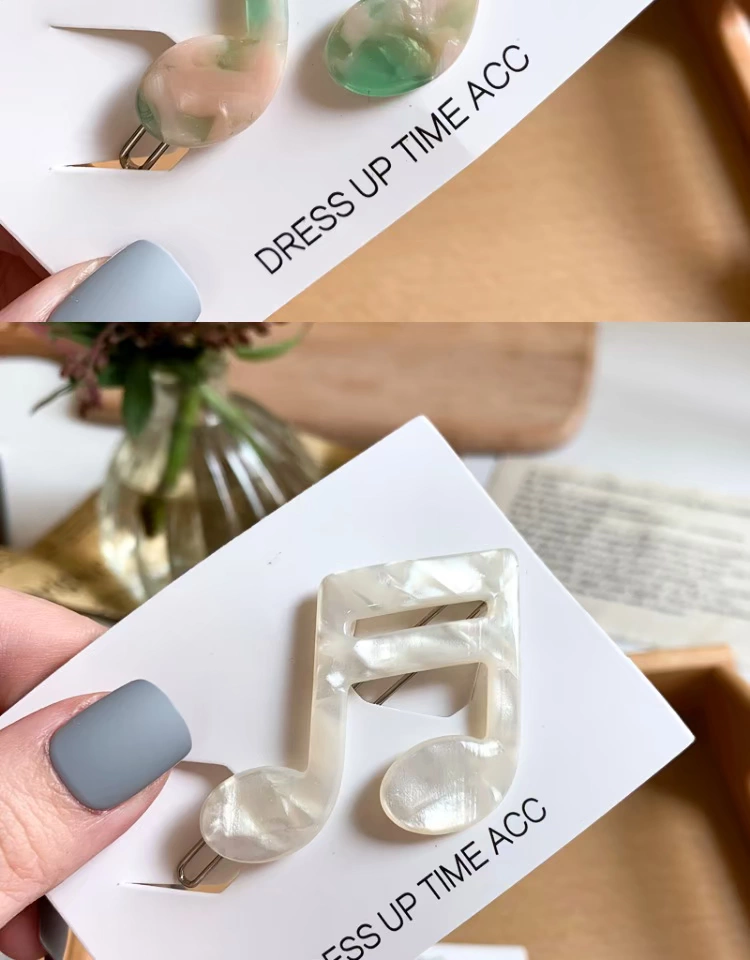 Hee Xi Sauce Nhật Bản Đặt hàng Acetate Sheet Shell Gloss Ghi chú Retro Nữ Tinh tế Side Clip Hair Clip Phụ kiện tóc - Phụ kiện tóc kẹp càng cua 5 răng