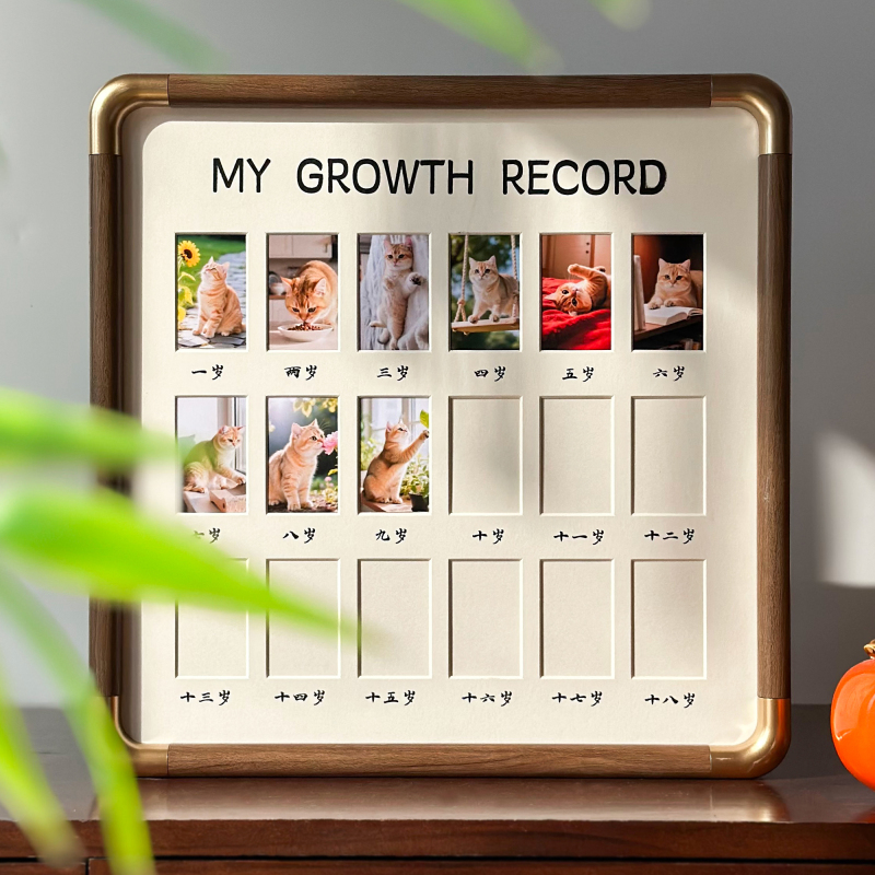 Pet Kitten and Dog 2inch Photo Id Growth Commemorative Photo Imitation Bronze Corner Wall Hanging Growth Record Photo Frame Display Stand Pet Kitten and Dog 2inch Photo Id Growth Commemorative Photo Imitation Bronze Corner Wall Hanging Growth Record Photo Frame Display Stand