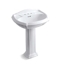 Kohler K-2221T-1 4 8-0 Pertler Column Washbasin Washbasin