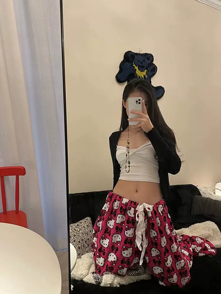 Hello Kitty, летние милые брюки для студентов