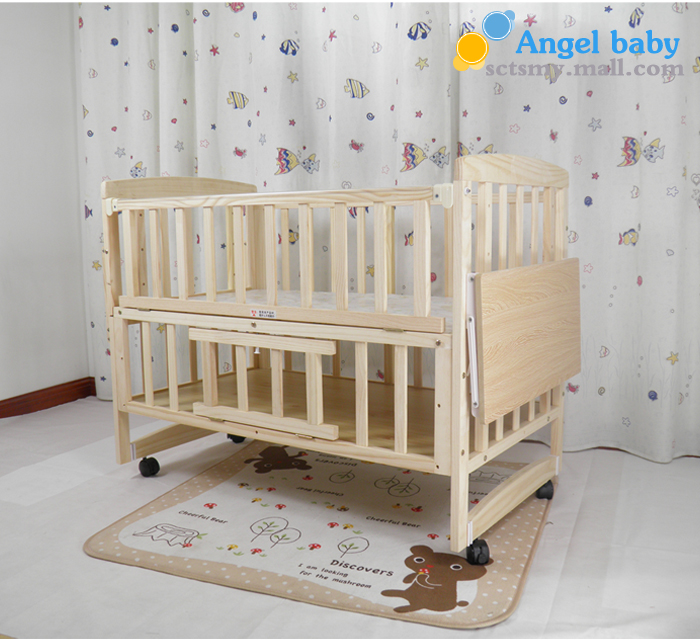 Crazy grab new variable desk crib crib solid wood paint-free environmental protection baby bed bb bed