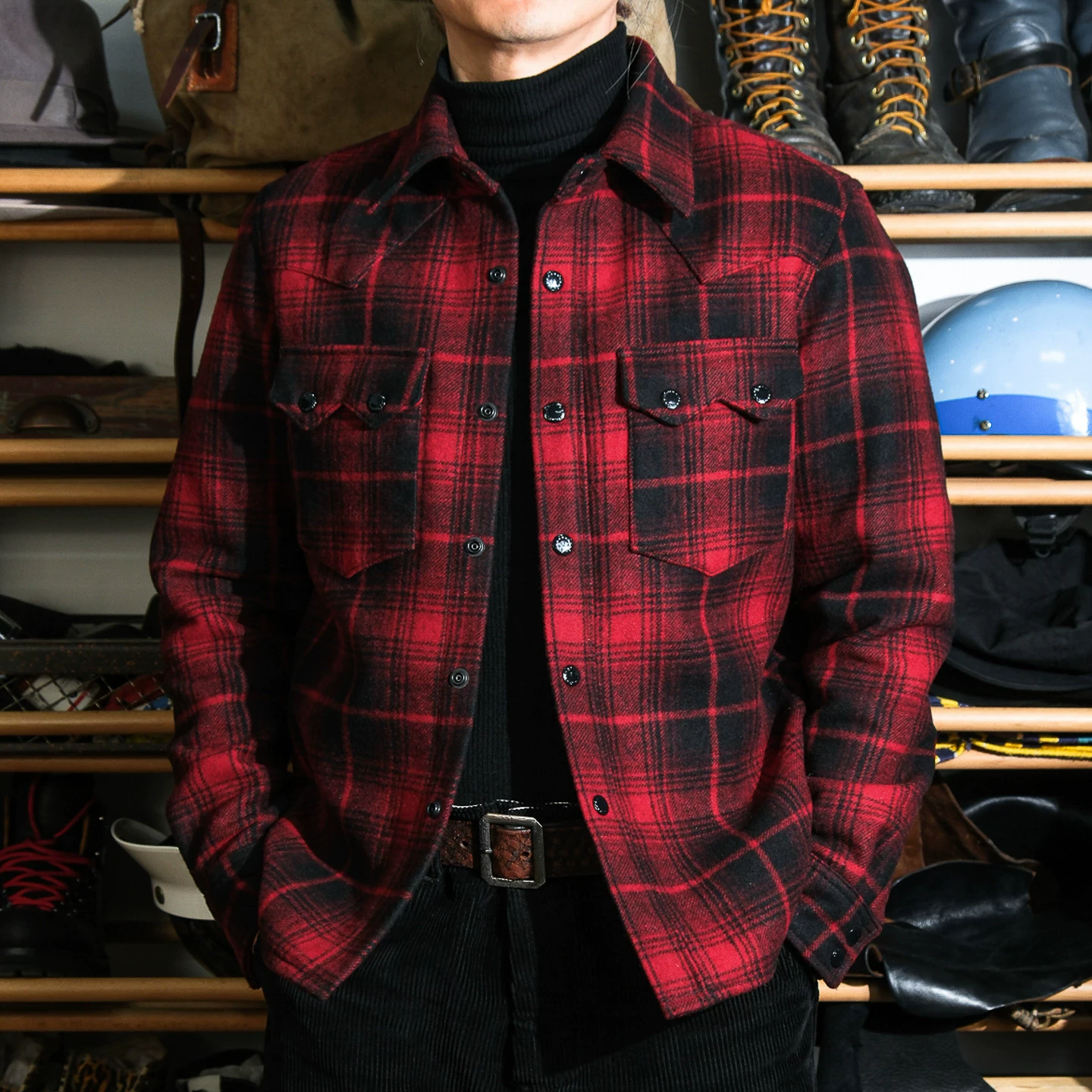 Retro shirt, woolen cloth, custom-made