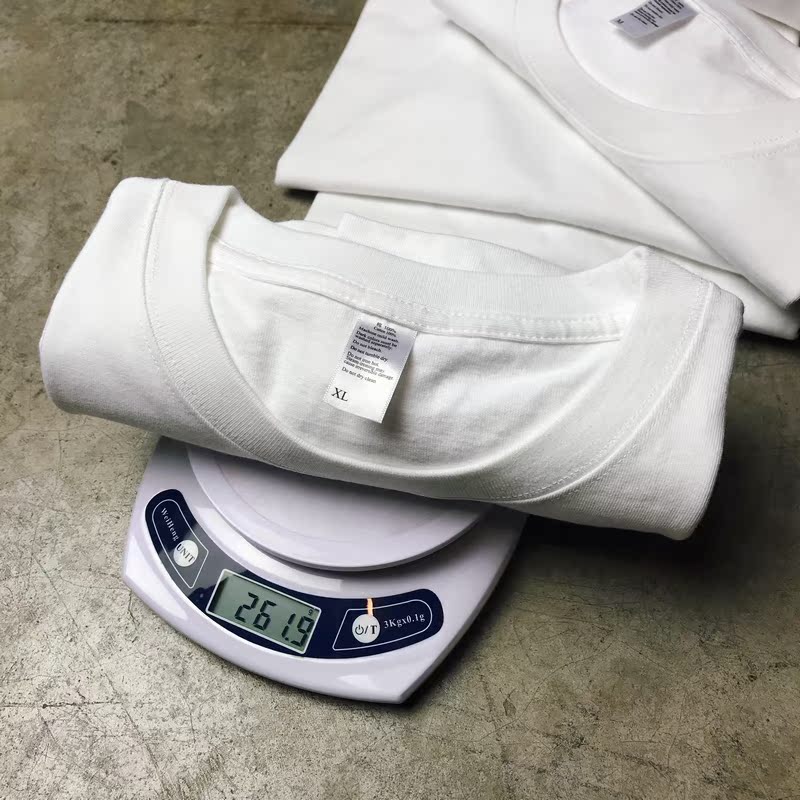 SIMONS Mật độ cao dày nặng Cotton dày Màu tinh khiết Áo thun ngắn tay Đồng bằng trắng tinh khiết không thể kết hợp Bông áo polo gucci