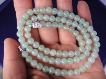 Tengchong Yuxin brand Myanmar A goods jade ice glutinous color beads necklace clear water glutinous ice round beads necklace