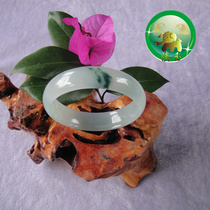 Tengchong Yuxin brand A goods Jade floating flower bracelet ice type Jade wide version thick large inner diameter orchid jade bracelet