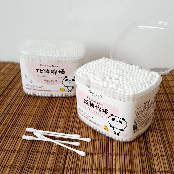 Makeup cotton stick boxed double head Makeup Cotton Custard Stick Out of the eye 200 Support 500 500