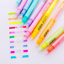 Salt department small fresh double-headed highlighter Hand account Candy color student draw key color erasable marker BJ191