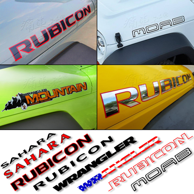 Wrangler Hood Car Sticker Pull Flower Robin Hood Sahara Rubicon Jeep Jeep Modified Car Sticker