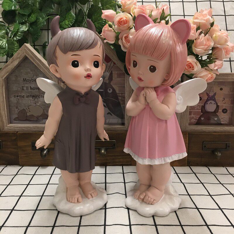 Cute angel ornaments night light home decoration porch bedroom soft children's toys birthday gift